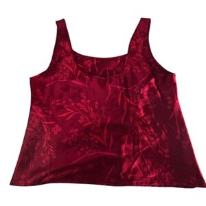 Victorias Secret Red Satin Pajamas Womens Size Medium Sleeveless Lightweight